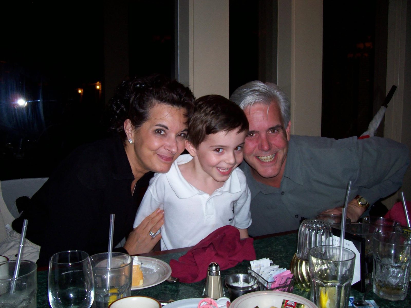 Mark, Dannie and Dimitri at Thanksgiving dinner in the Citrus Hills Grill Room, 2007